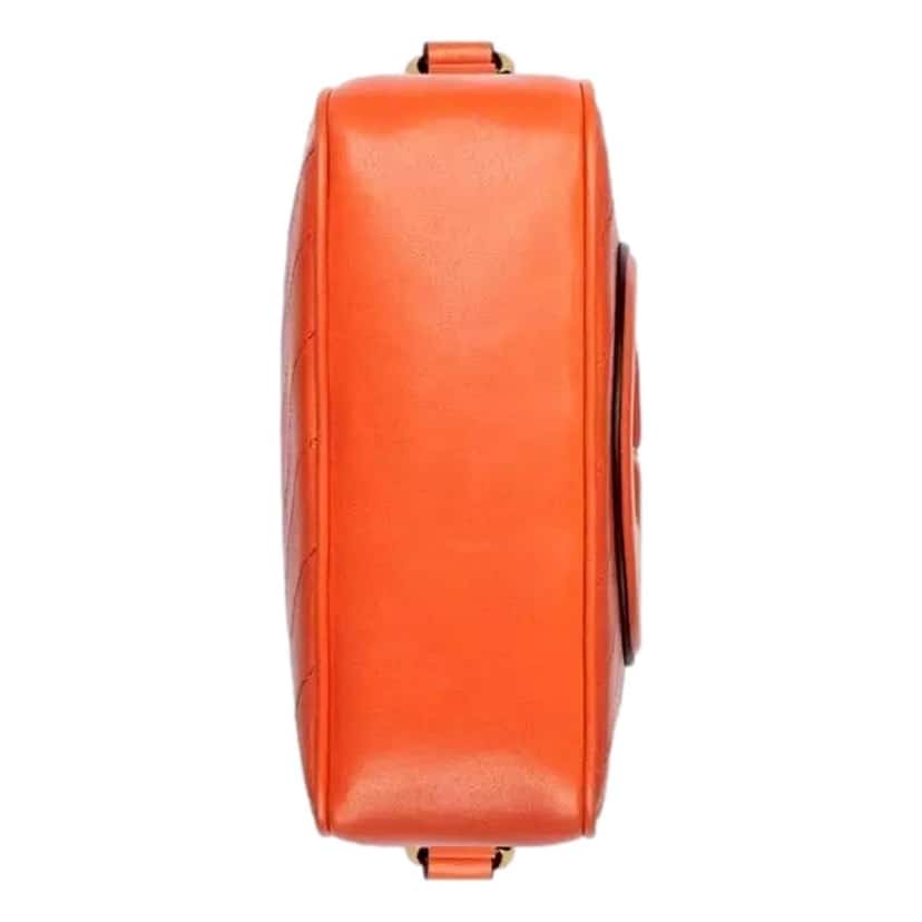 Gucci Gucci Blondie GG Patch Orange Leather Camera Crossbody Bag Diagonal Stitching Orange Leather Never worn - Box View