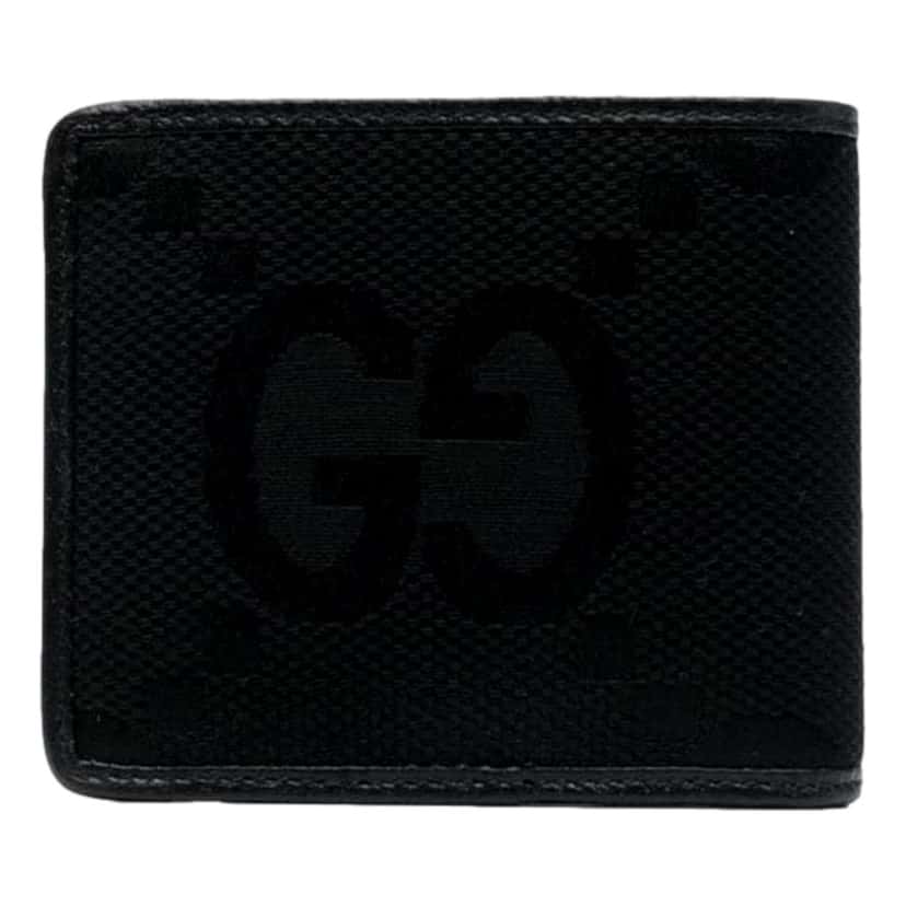 Gucci Gucci Jumbo GG Canvas Leather Black Bifold Wallet Black Canvas Never worn - Inside View