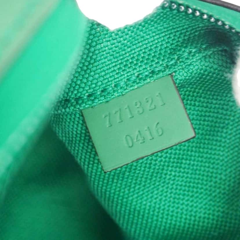 Gucci Gucci GG Rubber Effect Green Guccissima Leather Camera Crossbody Bag Green Leather Good condition - Inside View