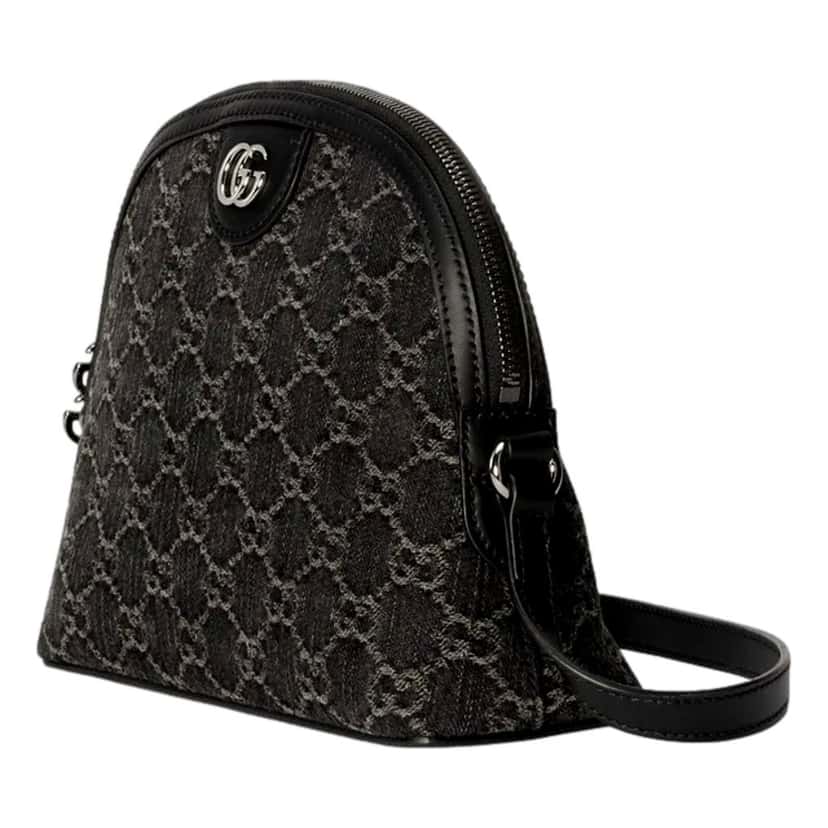 Gucci Gucci Ophidia Dome GG Denim Black Shoulder Bag Black Cotton Never worn - Inside View