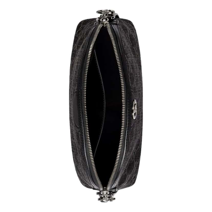 Gucci Gucci Ophidia Dome GG Denim Black Shoulder Bag Black Cotton Never worn - Model View