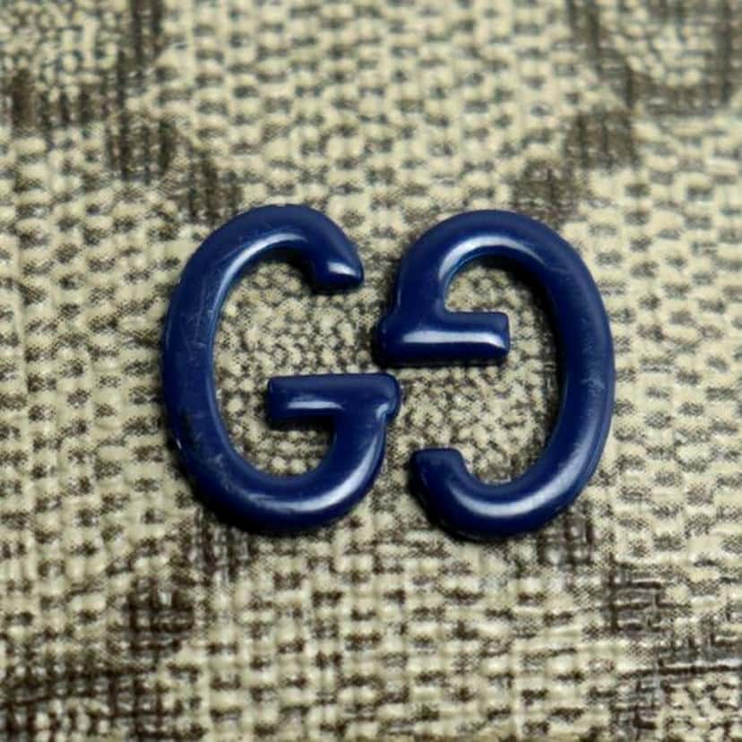 Gucci Gucci GG Supreme Coated Canvas Blue Emblem Trifold Double Flap Wallet Brown Leather Never worn - Inside View