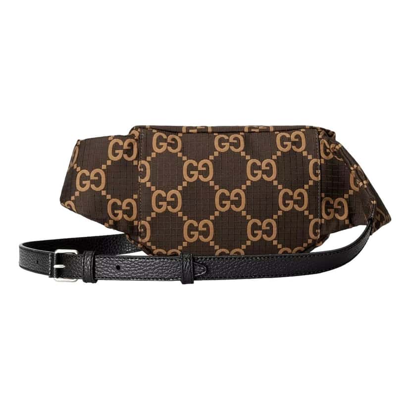 Gucci Gucci GG Ripstop Waist Bag Beige Brown Recycled Fabric Belt Bag Beige Leather Never worn - Inside View
