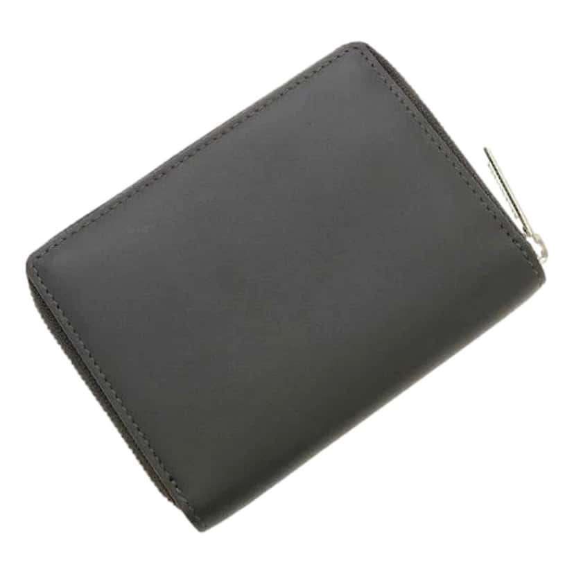 Balenciaga Balenciaga Smooth Calfskin Leather Zip Around Coin Case Wallet Gray Silver Hardware Other Leather Never worn - Back View