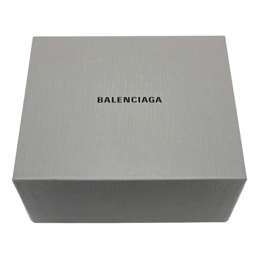 Balenciaga Balenciaga Smooth Calfskin Leather Zip Around Coin Case Wallet Gray Silver Hardware Other Leather Never worn - Box View