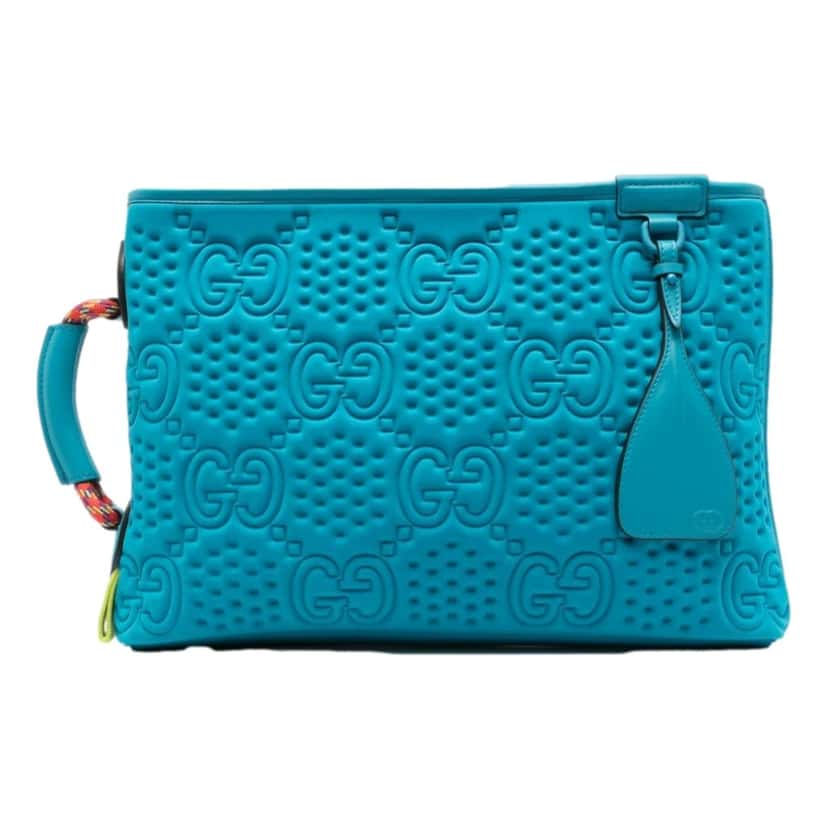 Gucci Gucci GG Scuba Pouch Small Clutch Bag Blue Blue Good condition - Front View