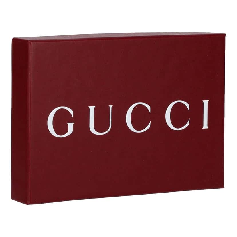 Gucci Gucci Zip Key Case Black Leather Card Holder Gold Logo Script Black Leather Never worn - Box View