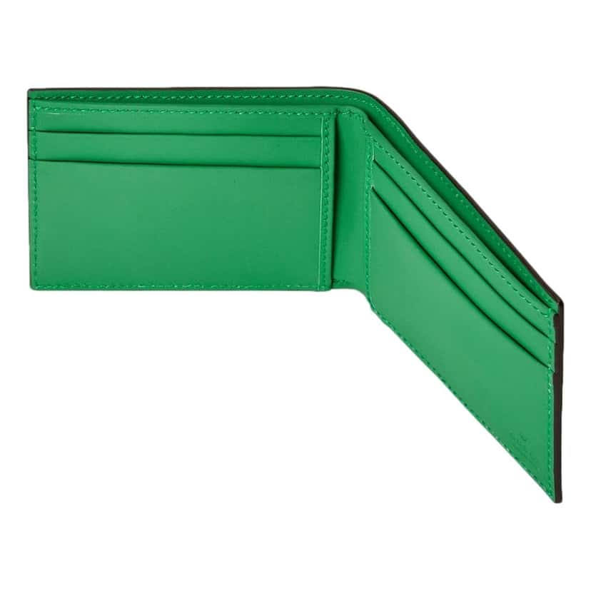 Gucci Gucci GG Leather Green Rubber Effect Bifold Wallet Green Leather Never worn - Box View