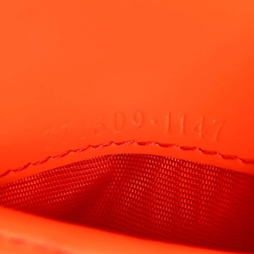 Gucci Gucci GG Rubber Effect Neon Orange Guccissima Leather Bifold Wallet Orange Leather Good condition - Back View