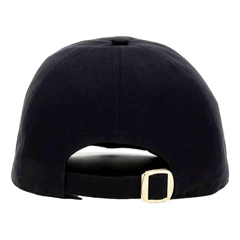 Gucci Gucci Black Embroidered Logo Cotton Baseball Cap Large Black Cotton Never worn - Inside View