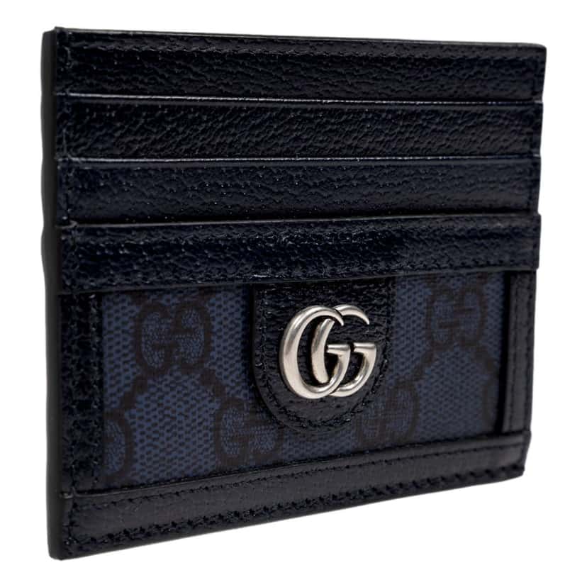 Gucci Gucci Ophidia GG Canvas Leather Navy Card Case Wallet Blue Leather Never worn - Inside View