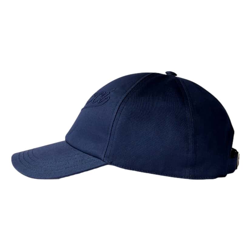 Gucci Gucci Baseball Hat with Embroidery in Navy Blue M Blue Cotton Never worn - Inside View