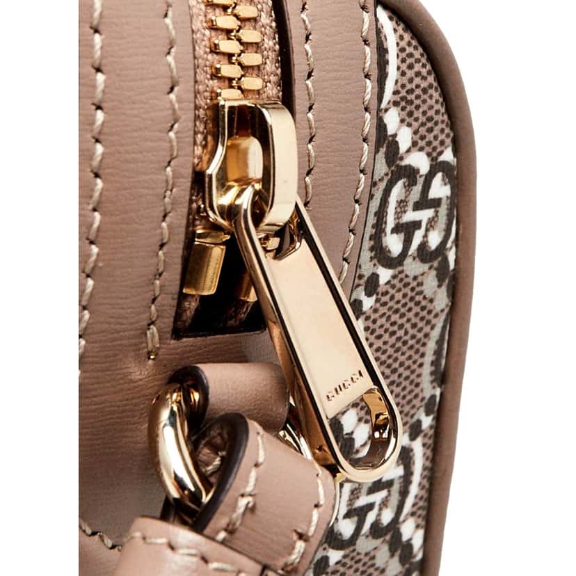 Gucci Gucci GG Shadow Monogram Canvas Leather Mini Bowler Bag Beige Black Brown Canvas Never worn - Box View