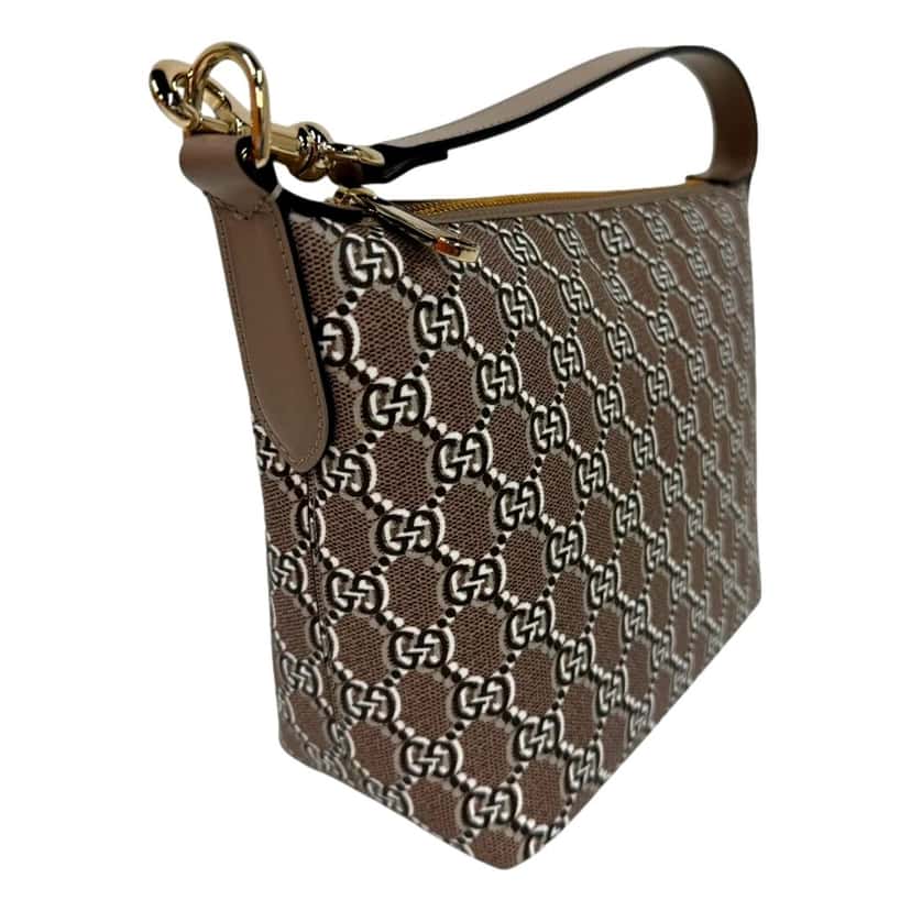 Gucci Gucci GG Shadow Monogram Canvas Beige Black Shoulder Bag Brown Canvas Never worn - Back View