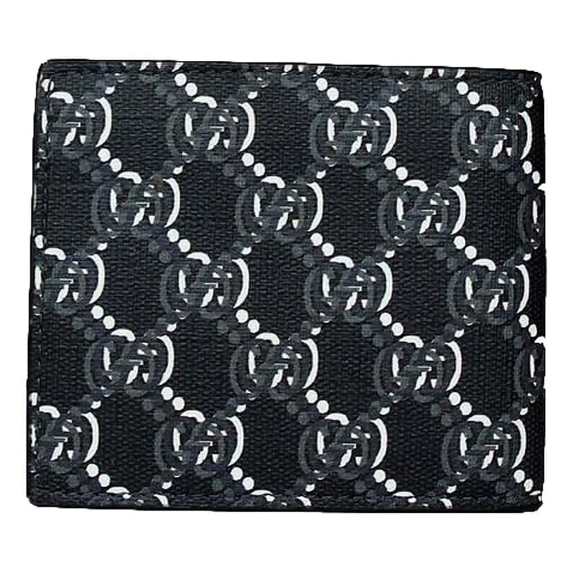 Gucci Gucci GG Shadow Black White Bifold Wallet Black Leather Never worn - Back View