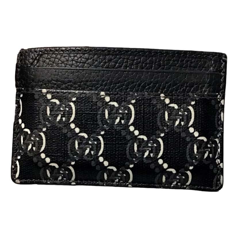 Gucci Gucci GG Shadow Black White Card Holder Wallet Black Leather Never worn - Inside View