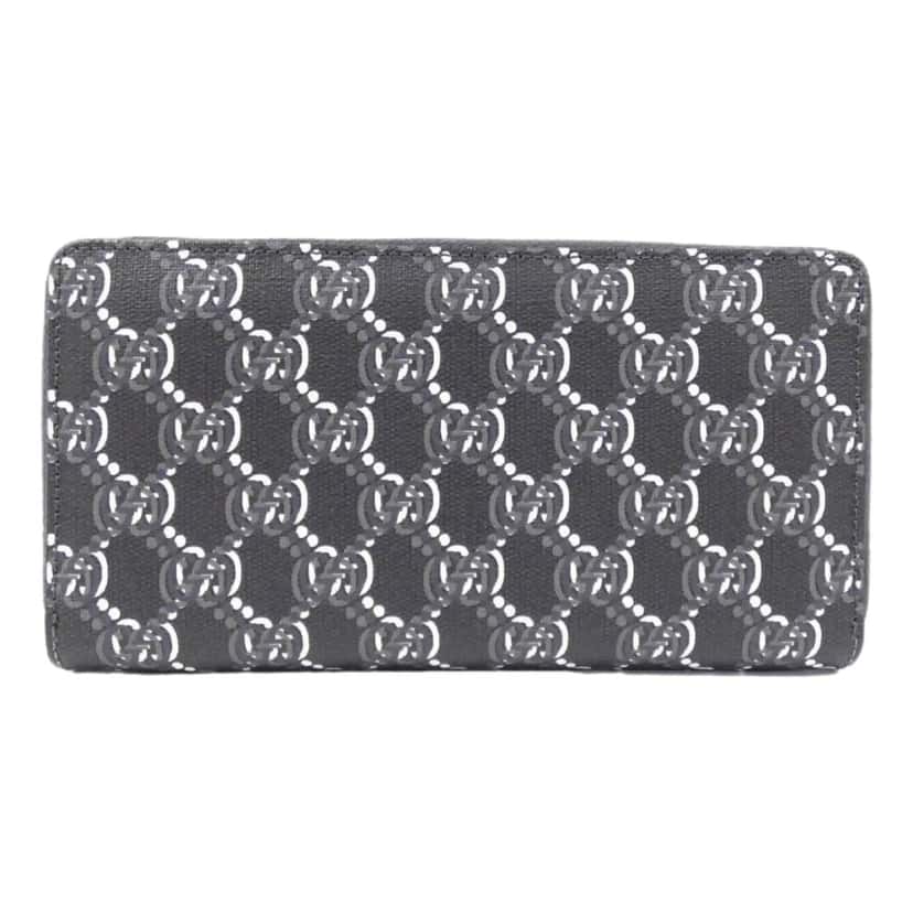 Gucci Gucci GG Shadow Black White Continental Zip Around Wallet Black Leather Never worn - Front View