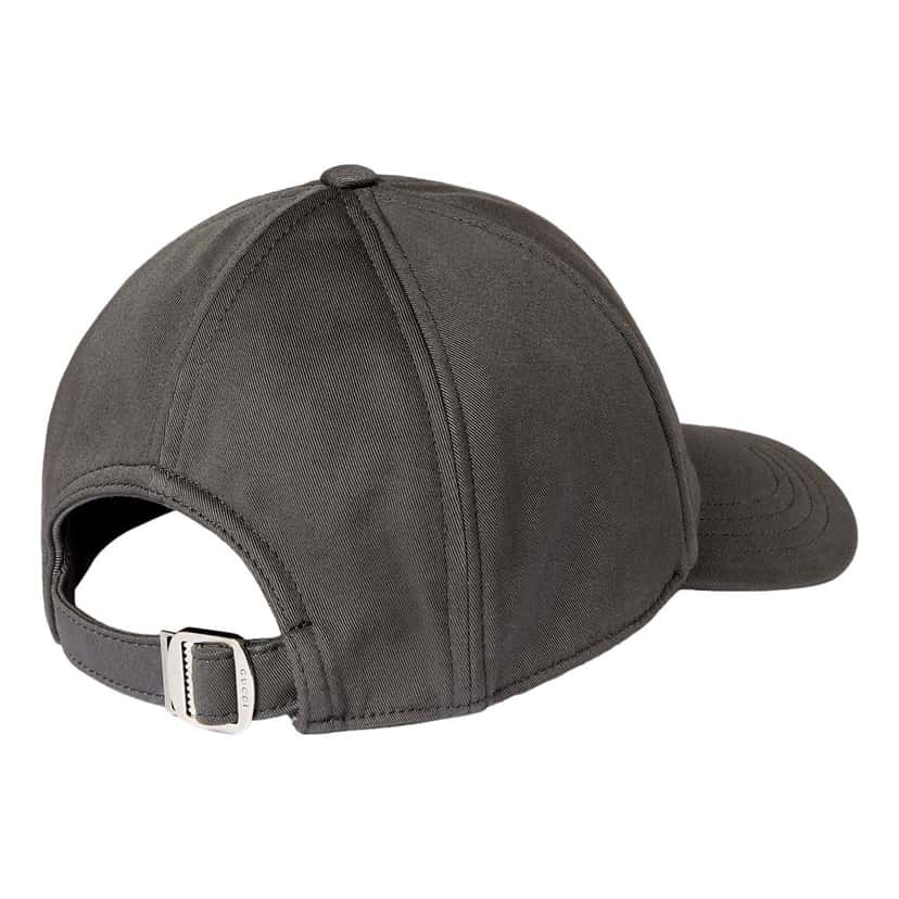 Gucci Gucci Cotton Embroidered Baseball Hat in Grey Size Medium Grey Cotton Never worn - Back View