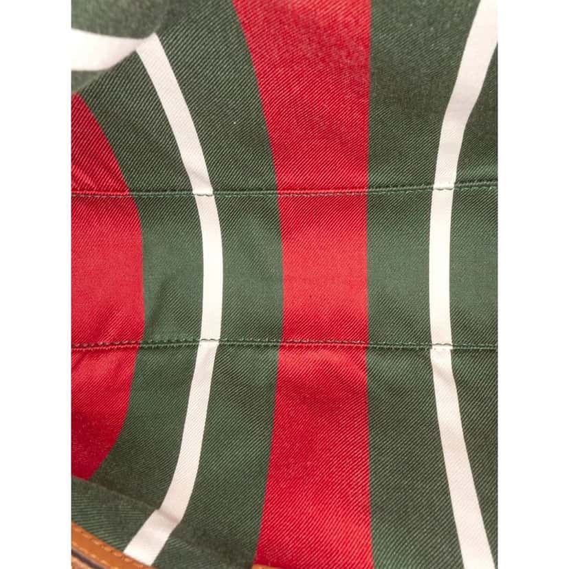 Gucci Gucci GG Supreme Emblem Medium Shoulder Bag Brown Beige Brown Canvas Never worn - Model View