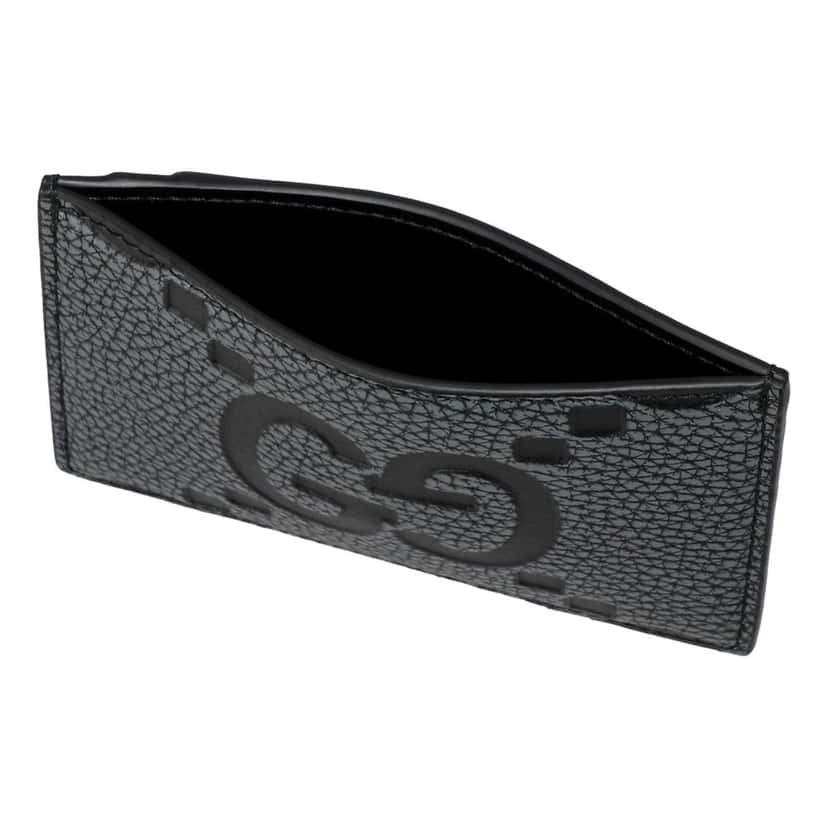 Gucci Gucci Jumbo GG Gray Leather Card Holder Wallet Embossed Logo Other Leather Never worn - Inside View