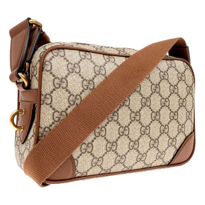 Gucci Gucci GG Supreme Canvas Brown Leather Camera Bag Crossbody Brown Canvas Good condition - Inside View