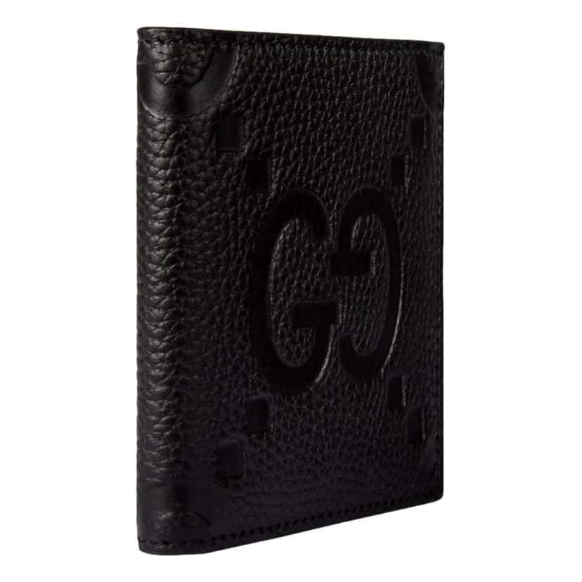 Gucci Gucci GG Embossed Black Leather Bifold Wallet Black Leather Good condition - Back View