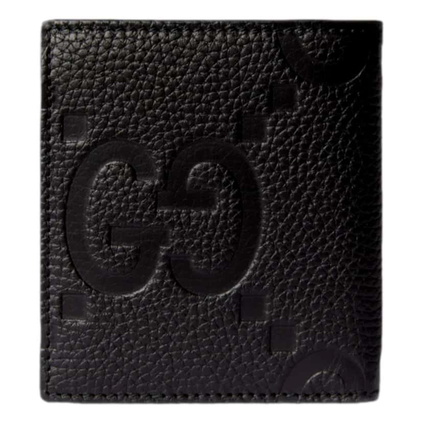Gucci Gucci GG Embossed Black Leather Bifold Wallet Black Leather Good condition - Model View