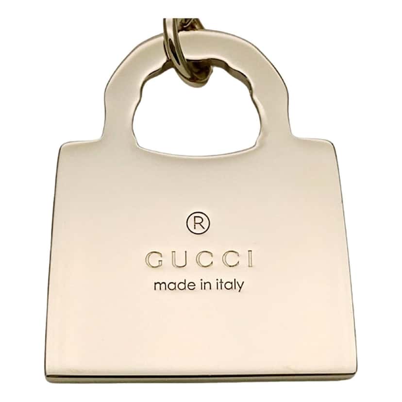 Gucci Gucci Bamboo Diana Metal Green Enamel Keychain Bag Charm Green Good condition - Model View