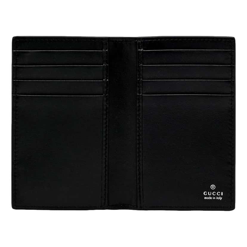 Gucci Gucci Horsebit Smooth Calfskin Leather Long Card Case Wallet in Black Black Leather Never worn - Inside View