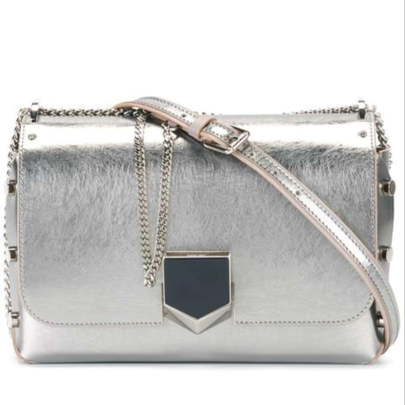 Jimmy Choo Jimmy Choo Metallic Silver Lockett Crossbody Shoulder Bag Silver Leather Good condition - Back View