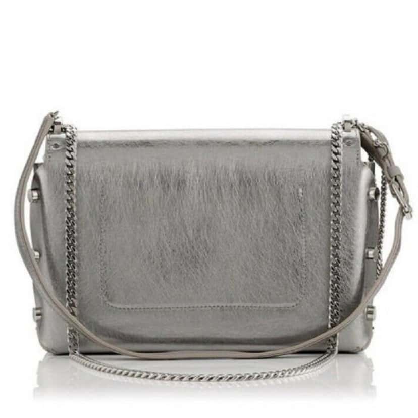 Jimmy Choo Jimmy Choo Metallic Silver Lockett Crossbody Shoulder Bag Silver Leather Good condition - Inside View