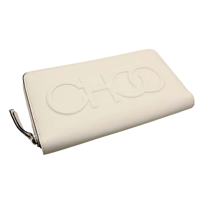 Jimmy Choo Jimmy Choo Bettina Milk White Leather Long Zip-Around Wallet White Leather Never worn - Front View