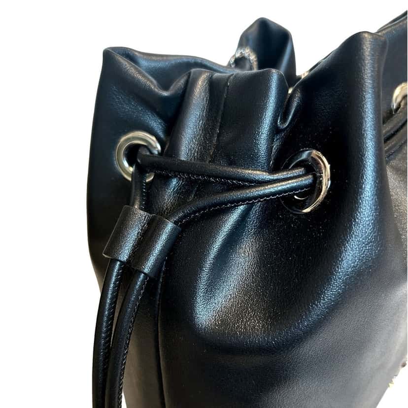 Jimmy Choo Jimmy Choo Marcheline Pearl Small Bucket Crossbody Bag Black Black Leather Never worn - Box View