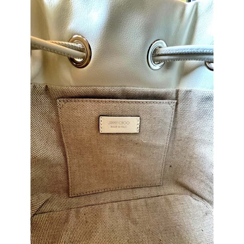 Jimmy Choo Jimmy Choo Marcheline Pearl Small Bucket Crossbody Bag Ivory White Leather Never worn - Box View