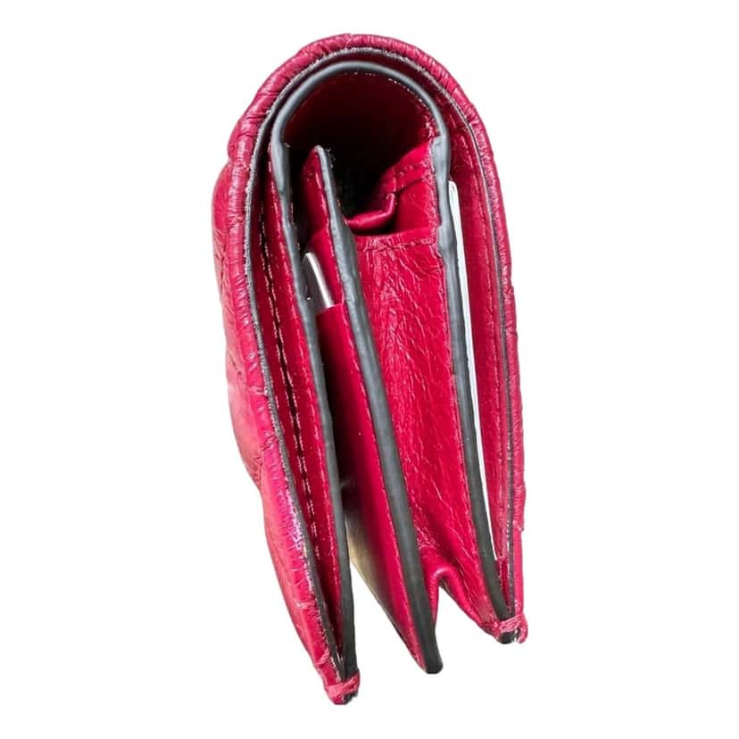 Jimmy Choo Jimmy Choo Farone Raspberry Red Leather Card Case Folding Wallet Red Leather Never worn - Inside View