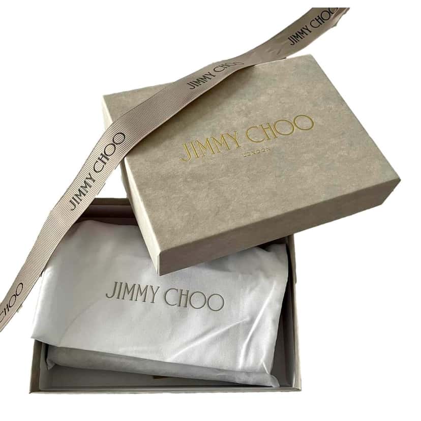 Jimmy Choo Jimmy Choo Farone Raspberry Red Leather Card Case Folding Wallet Red Leather Never worn - Model View