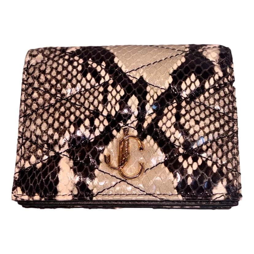 Jimmy Choo Jimmy Choo Farone Animal Print Leather Card Case Wallet Brown Leather Never worn - Back View