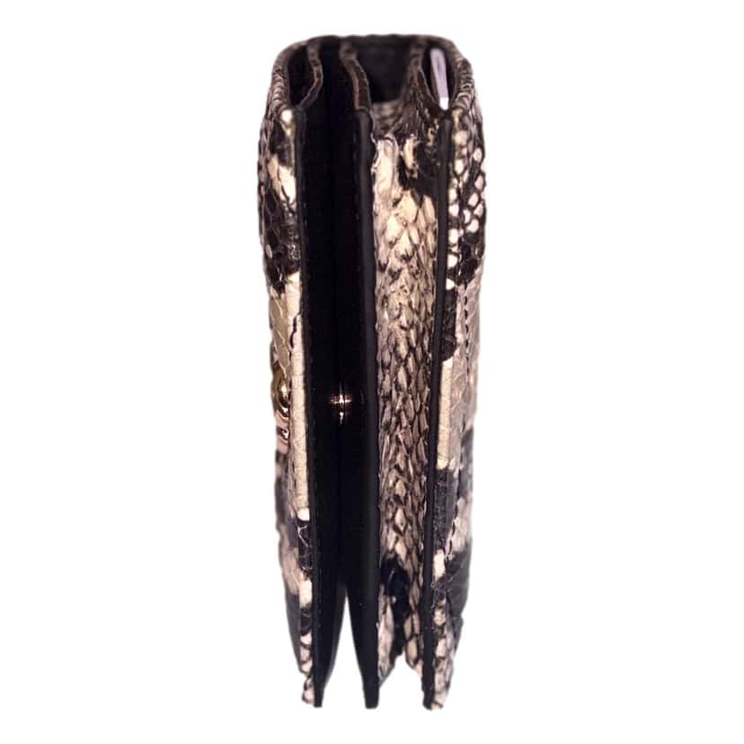 Jimmy Choo Jimmy Choo Farone Animal Print Leather Card Case Wallet Brown Leather Never worn - Model View