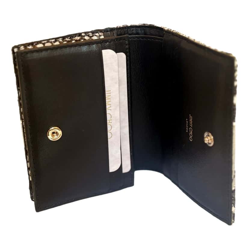 Jimmy Choo Jimmy Choo Farone Animal Print Leather Card Case Wallet Brown Leather Never worn - Box View