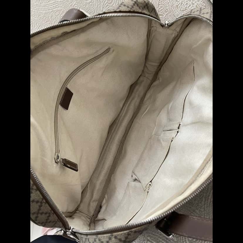Gucci Diamanté Supreme Laptop Bag Brown Leather Good condition - Model View