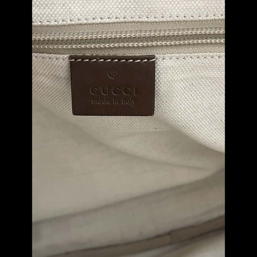 Gucci Diamanté Supreme Laptop Bag Brown Leather Good condition - Box View