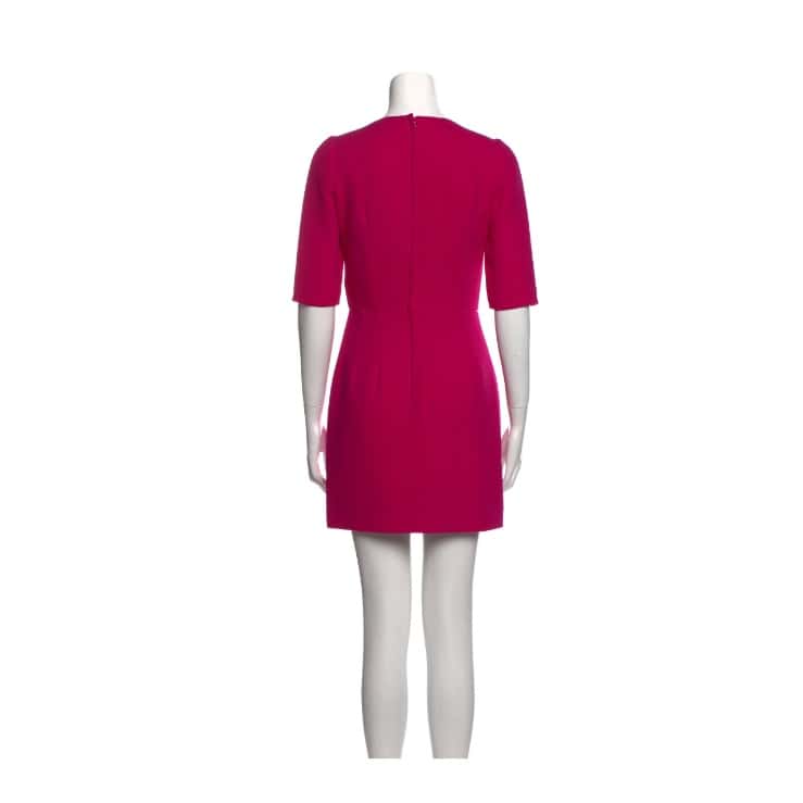 Dolce & Gabbana Mini Dress Pink Wool Very good condition - Back View