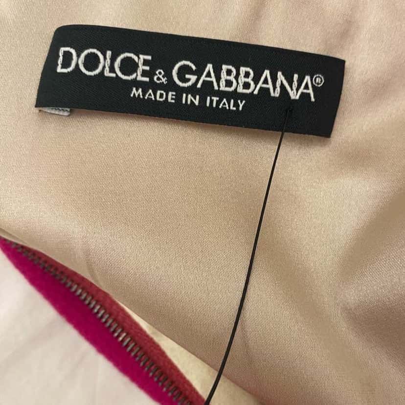 Dolce & Gabbana Mini Dress Pink Wool Very good condition - Model View