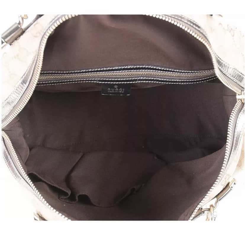 Gucci Pop Bamboo Tote Beige Leather Very good condition - Back View