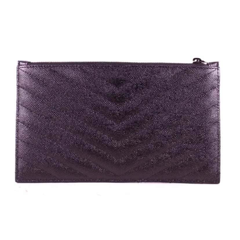 Saint Laurent Cassandre Matelassé Pouch Black Leather Very good condition - Back View