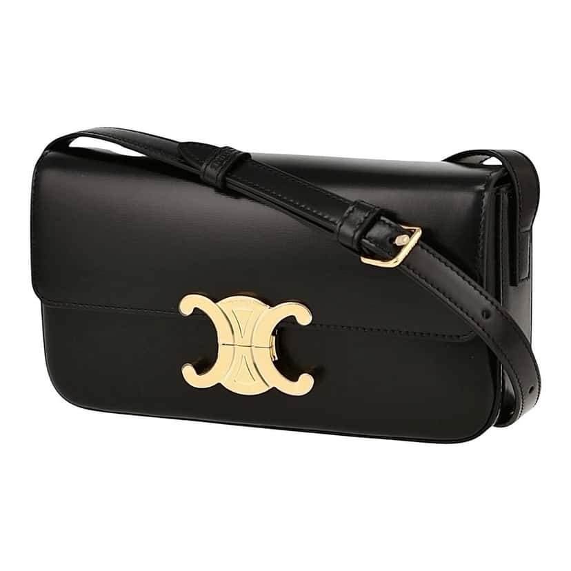 Celine Celine Triomphe Black Leather Never worn, with tag - Front View