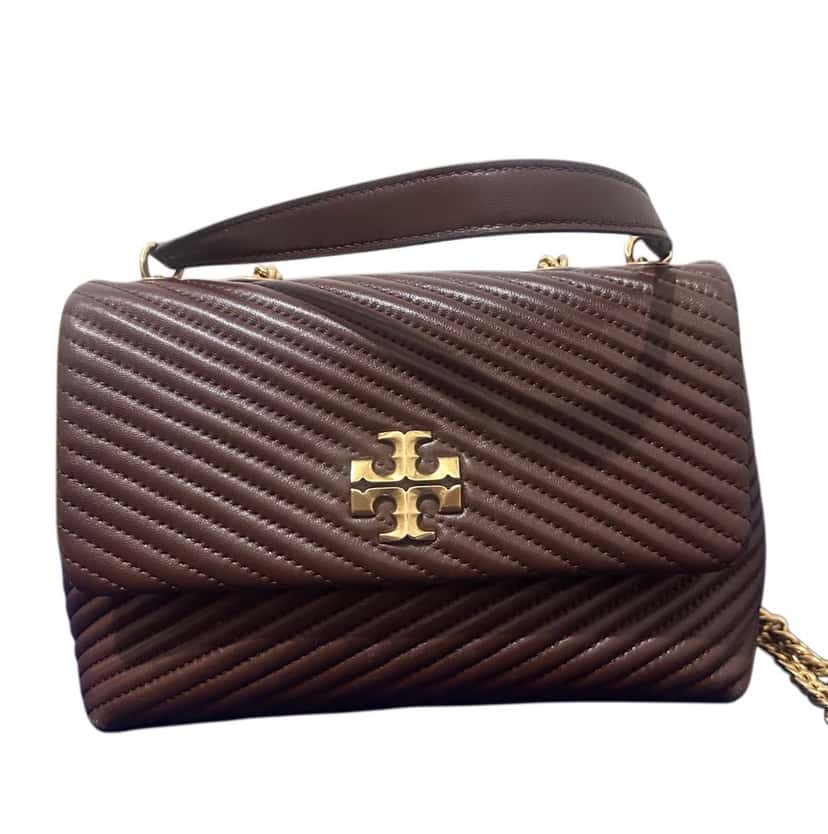 Tory Burch Elegant Hand Or Crossbody Brown Leather Very good condition - Front View