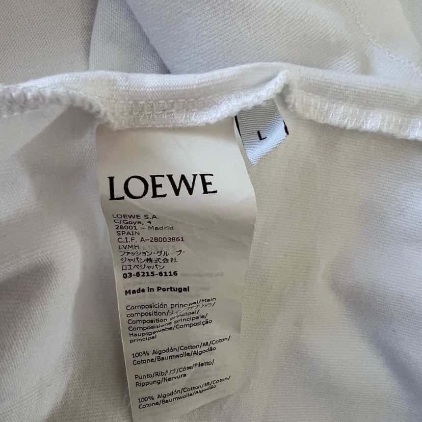 Loewe T-Shirt White Cotton Very good condition - Model View