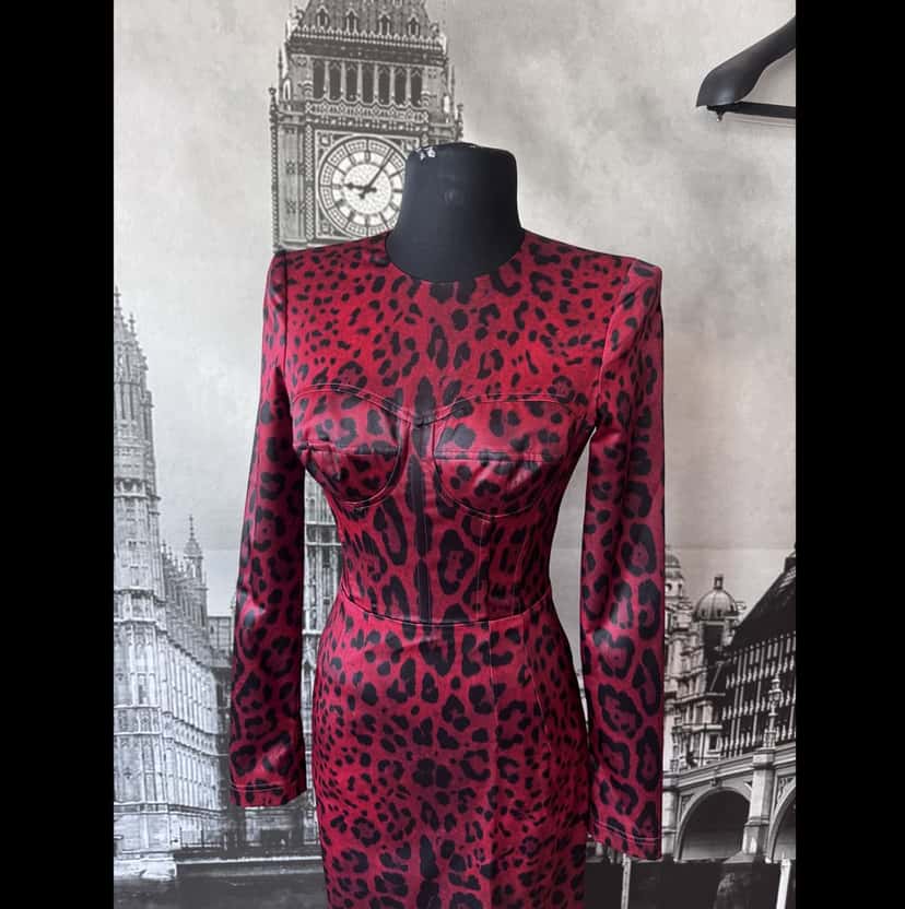 Dolce & Gabbana Stunning Dress Red Silk Never worn, with tag - Inside View