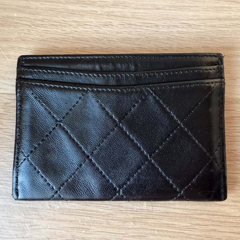 Chanel Card Holder Black Good condition - Back View